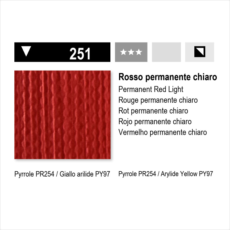 MAIMERI ACRILICO - 251 ROSSO PERMANENTE CHIARO
