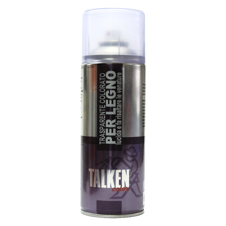 Talken Trasparente Colorato Legno Spray 400ml Vernice Nitro Acrilica